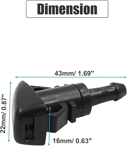Miniatura 3 de X AUTOHAUX 2 unids 86636FG051 86636FG050 Boquillas de limpiaparabrisas delantero Jet para Subaru Impreza WRX STI 2008-2014