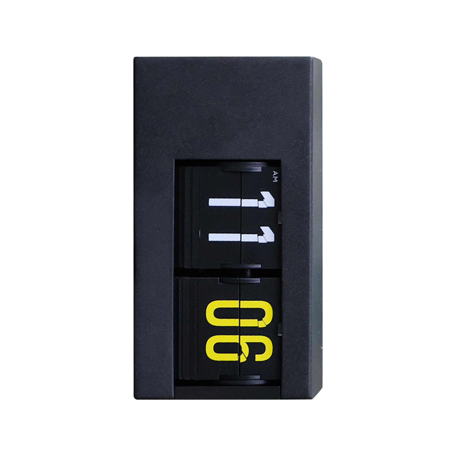 Shntig Quiet Turning Clock with Soft Glow Light Ideal for Nightstand or Bookshelf Display Quiet Toss Display Clock