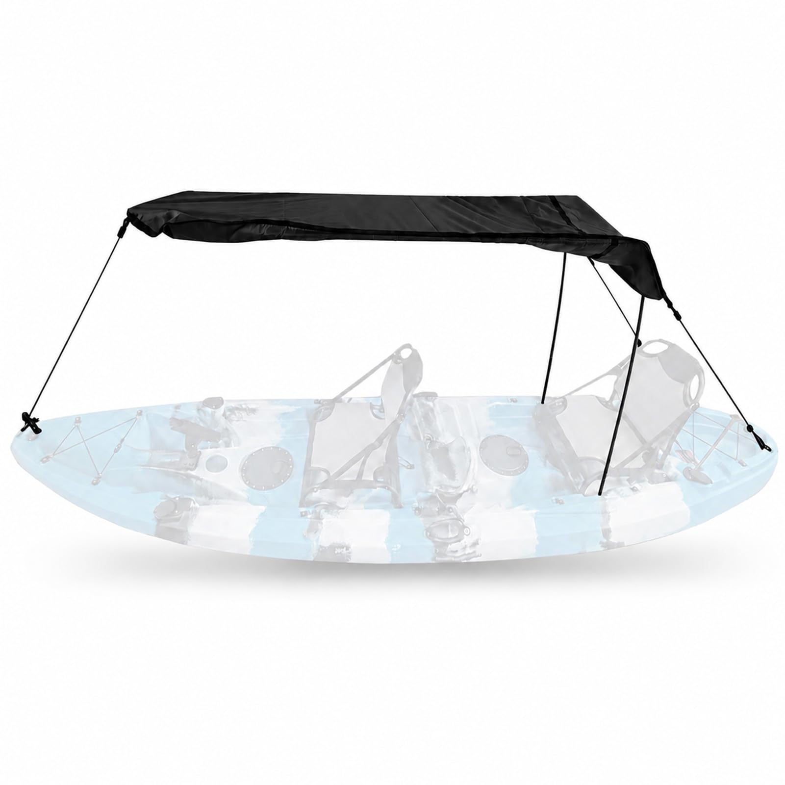 Cyrank Canopy d'ombre de Kayak, Parapluie Pliable de Kayak Portable Parasol auvent de Bateau de Tissu d'Oxford pour la pêche de canoë de Bateau Fou