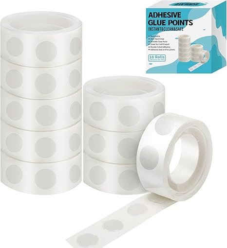1000pcs Glue Point Clear Balloon Glue Removable Adhesive Dots Double Sided Dots of Glue Tape for Balloons Craft Glue Points Dots Sticky Dots or Wedding Decoration