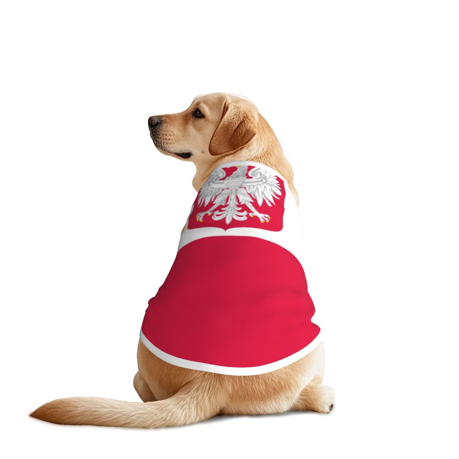 Flag of Poland Pet T-Shirts for Dogs-Dog Clothes for Large and Medium Dogs, Comfortable Dog Shirts, Perfect for Daily Wear