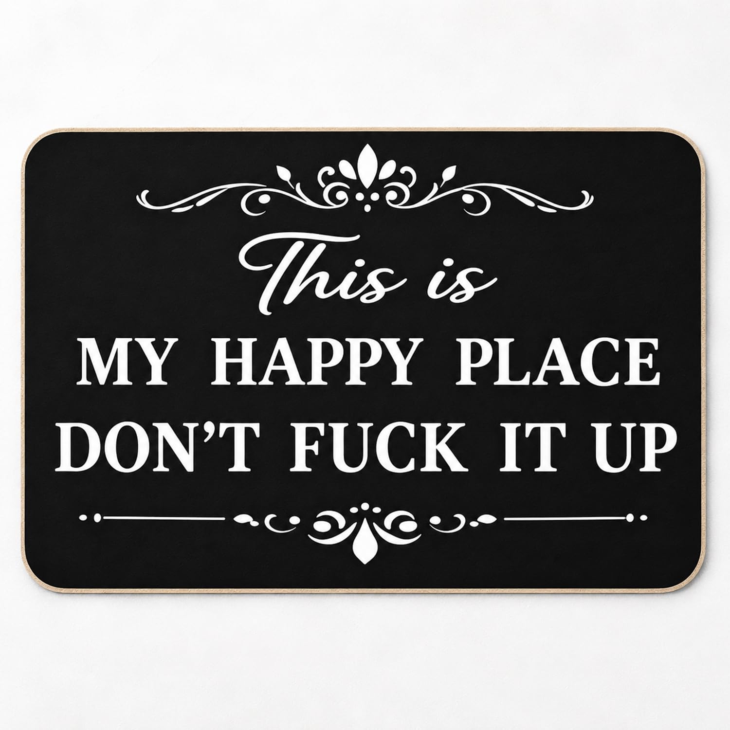 Velvahue This is My Happy Place Doormat, Funny Welcome Door Mat 40x60cm