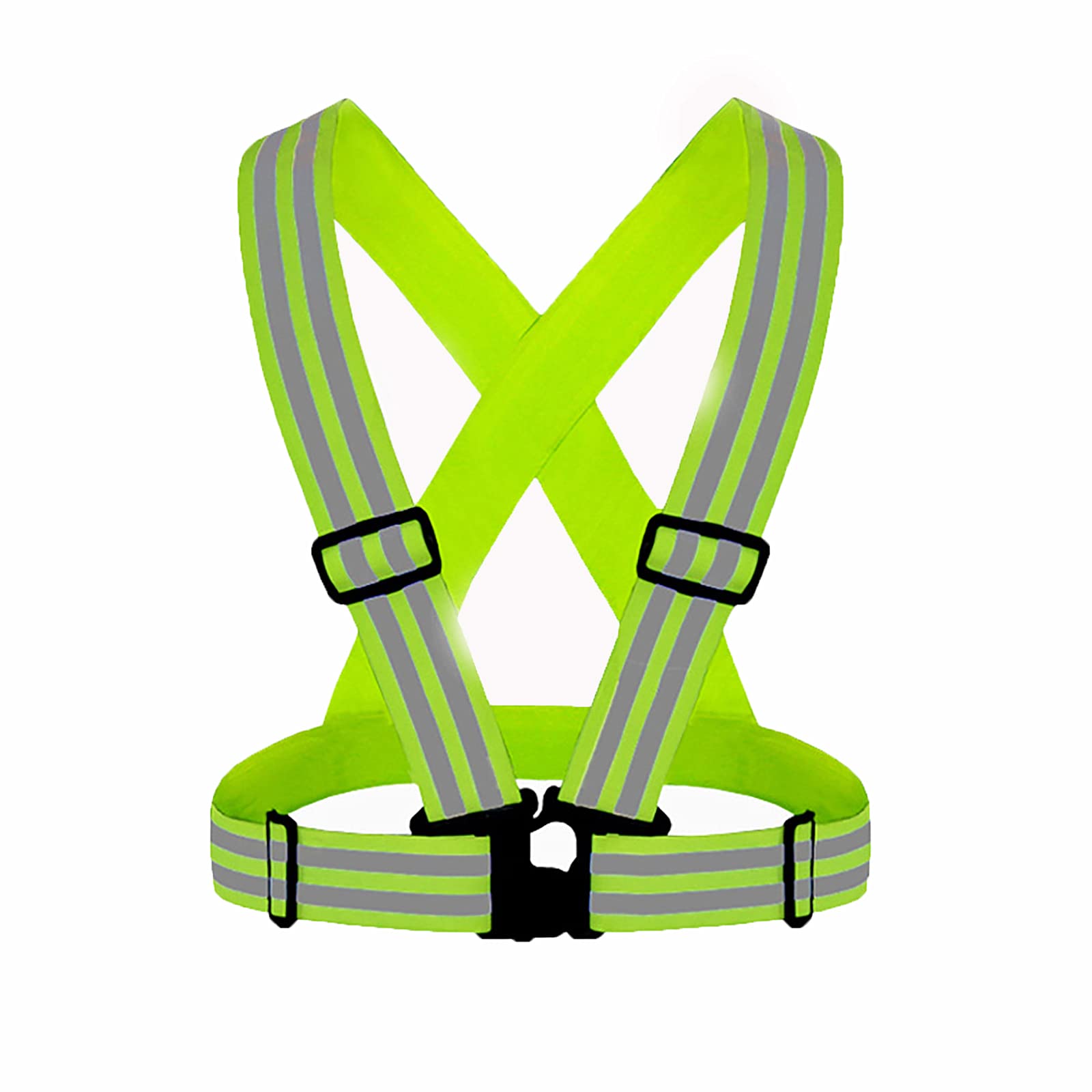 CarWorksReflective Running Vest 1 Pack,Reflective Straps Night Running Riding Clothing Vest Adjustable Safety Vest Elastic Band for Outdoor Jogging, Cycling, Walking