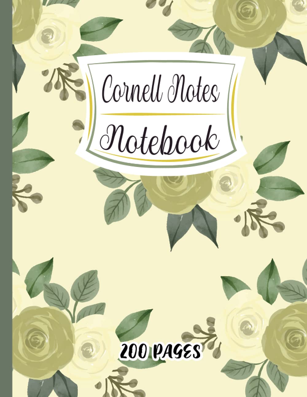Cornell Notes Notebook: Cute Flowers, Floral Cornell Notes, Cornell method, or even Cornell system notes taking provides a systematic format and ... for School College University Students
