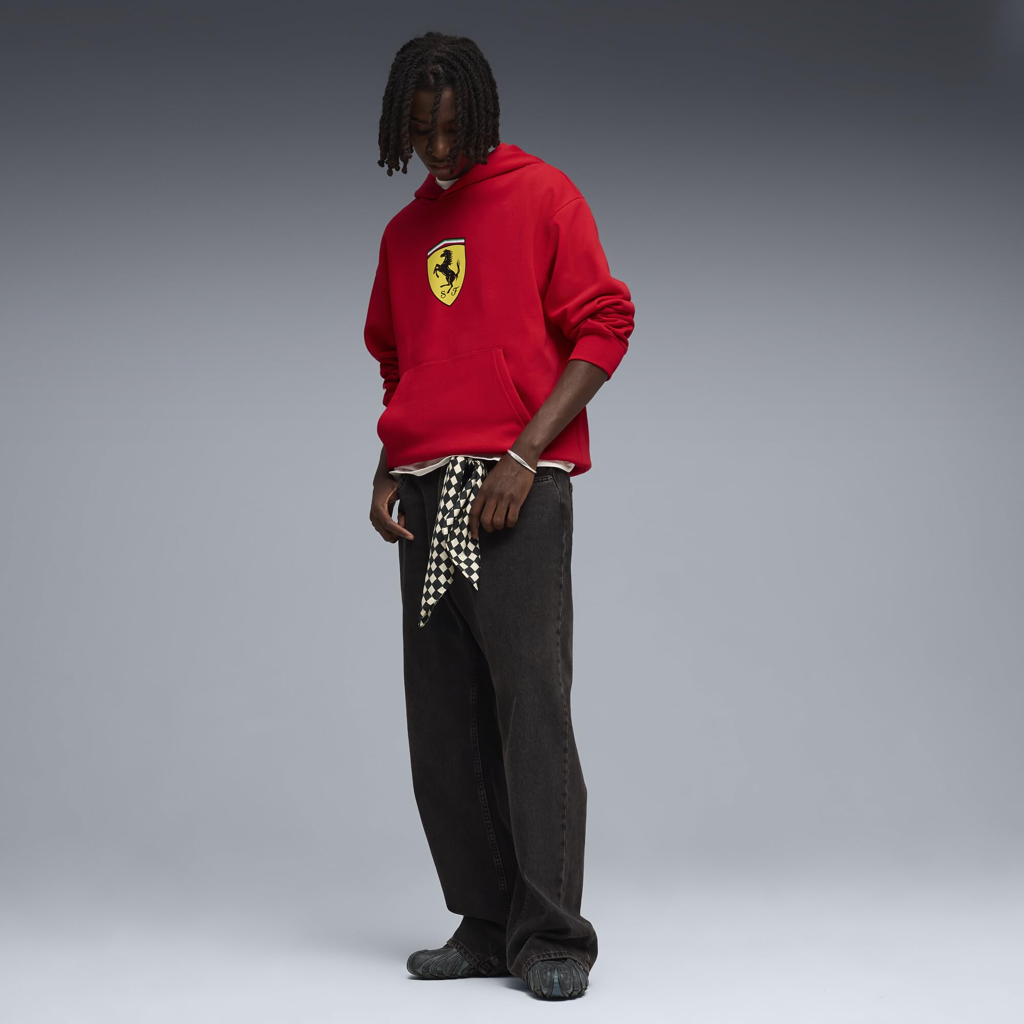 PUMA Ferrari Shield Hoodie Felpe con Cappuccio Uomo (Pacco da 1)