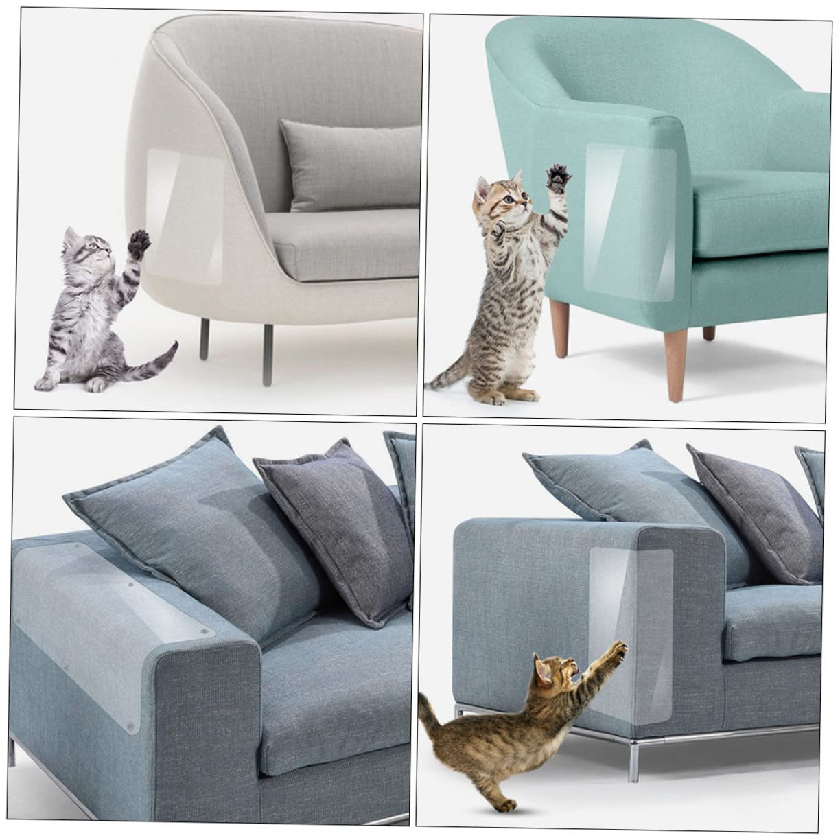 FRCOLOR 18blätter Kratzschutzfolie Für Möbel Selbstklebende Katzenmöbelschoner Transparentes Sofa Kratzschutzpad Effektiver Schutz Gegen Kratzen Für Couch Stühle Und Mehr