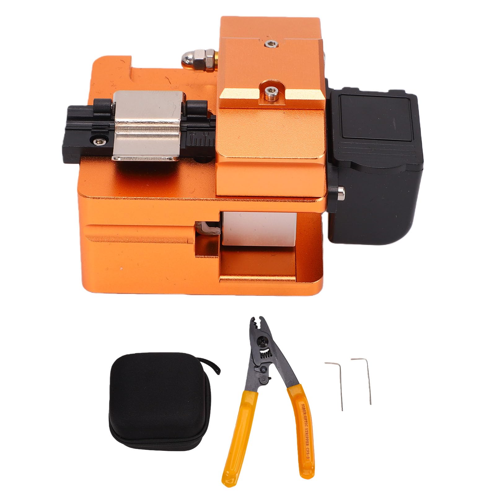 XUMIUZIY Auto-Reset-Faserspalter für 0,25 0,9 2,5–3,0 Mm Fasern |16 Schneidseiten, 58.000 Schnitte <0,5° Winkel, 3-Port-Abisolierer, in-1-Vorrichtung, Golden