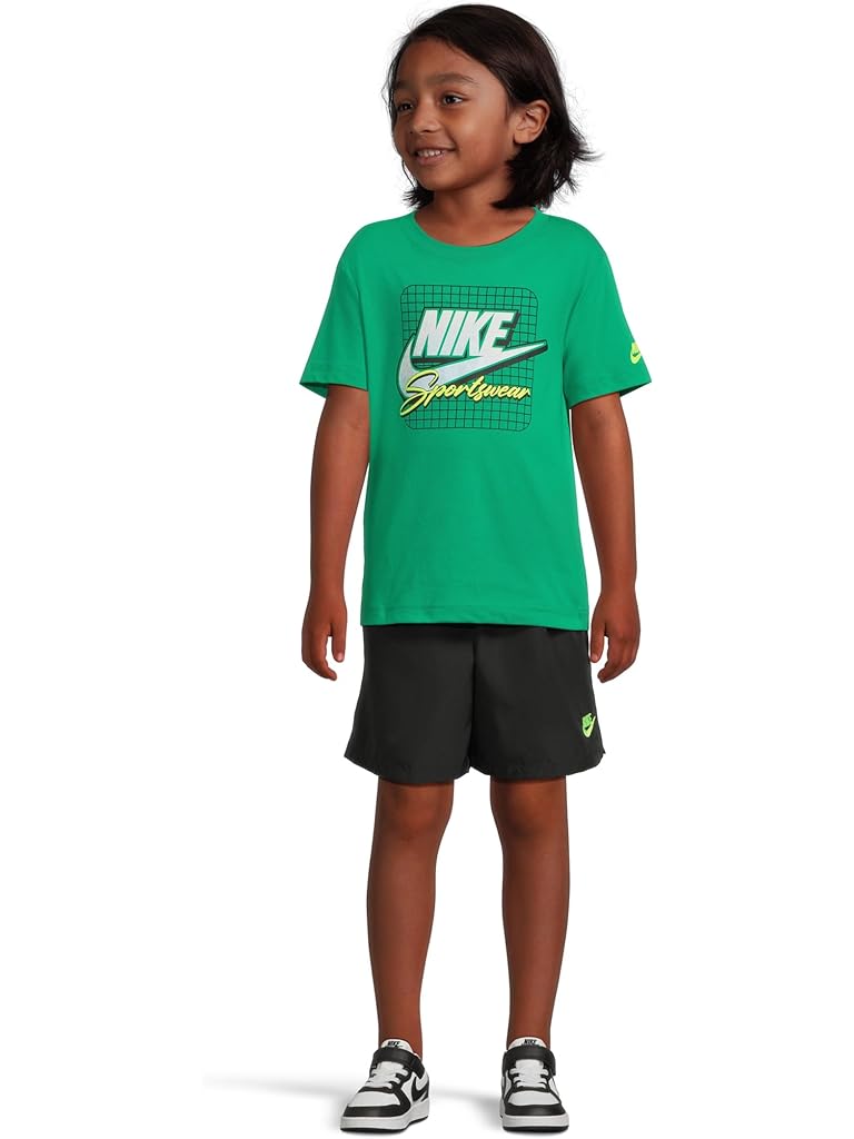 Black Nike Sportswear Taffeta Short Set (Little Kid)