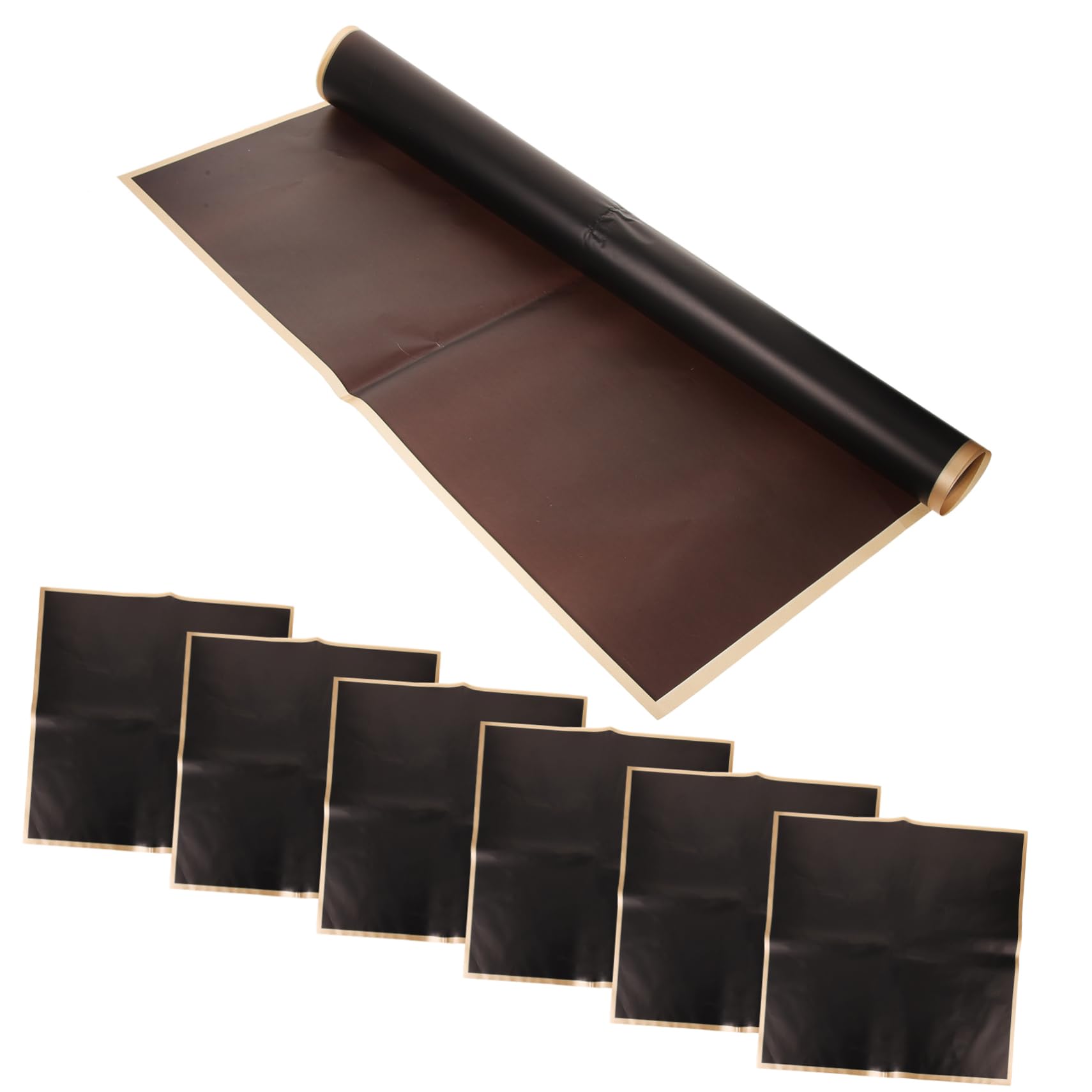 jojofuny Gold Edge Jelly Film 20pcs Floral Wrapping Paper for Bouquets Flower Tape