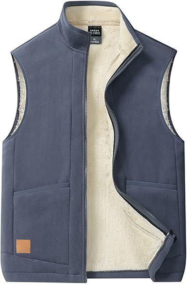 Gilet Polaire Homme Sans Manches - Épais Et Chaud, Style Décontracté - Pour Automne Et Hiver - Grandes Tailles Disponibles