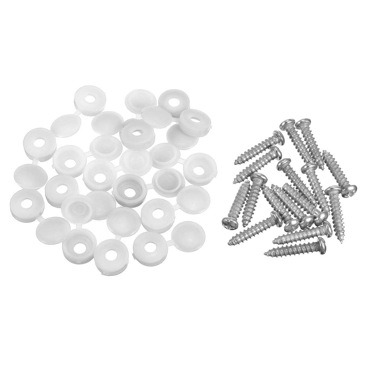 Vis à taper M5 et capuchons de masquage blancs pour masquer les têtes de vis sur PVC
