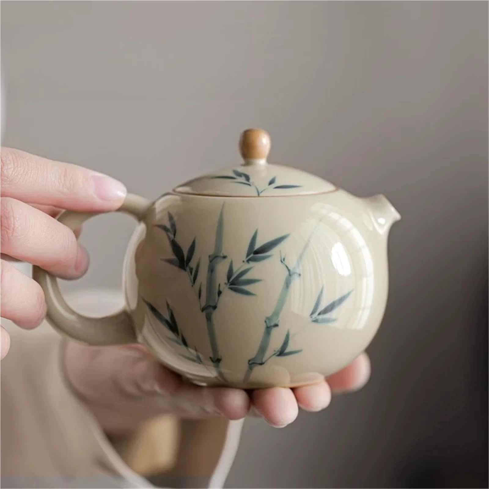 Tetera Tetera pequeña de cerámica for preparar té, taza individual for una sola bebida, juego for el hogar(3-piece set)
