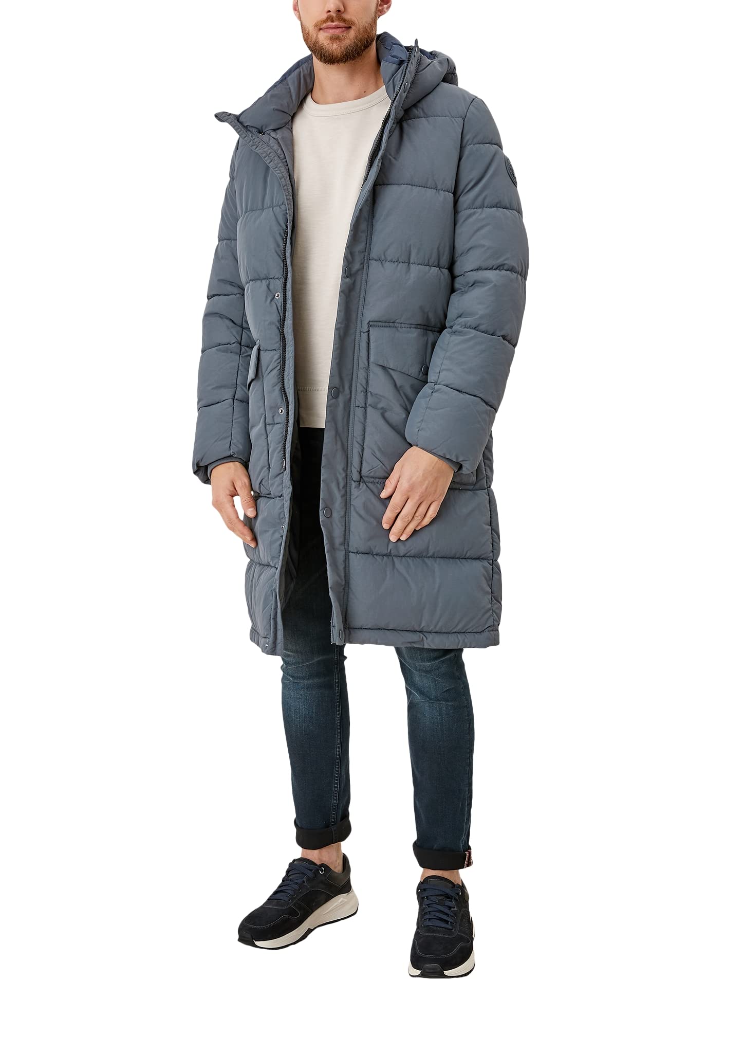 Veste S.Oliver Homme – Style Parka épuré, Capuche Amovible, Doublée – Look Décontracté & Pratique