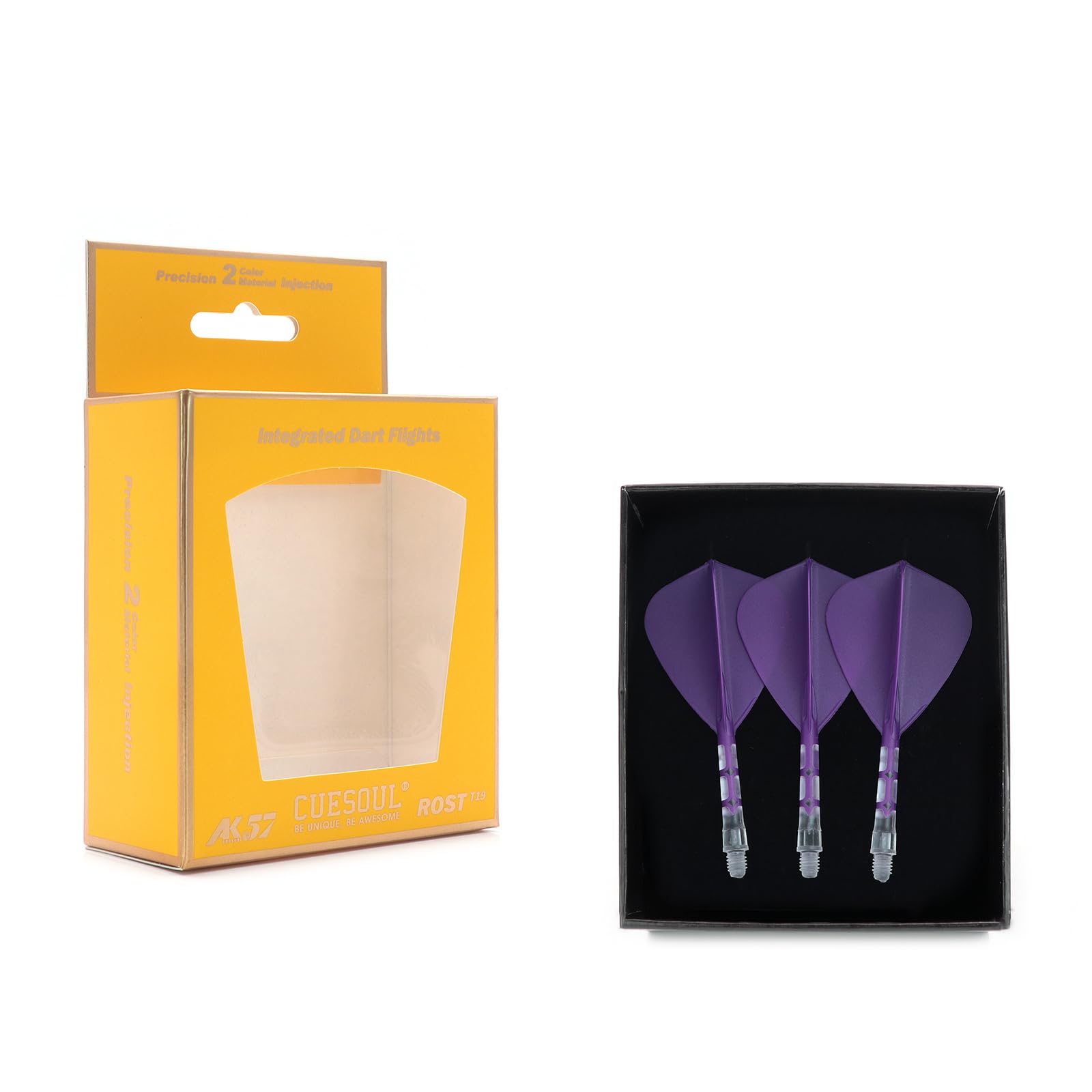 CUESOUL ROST T19 Integrated Dart Shaft and Flight Kite Shape,Set of 3