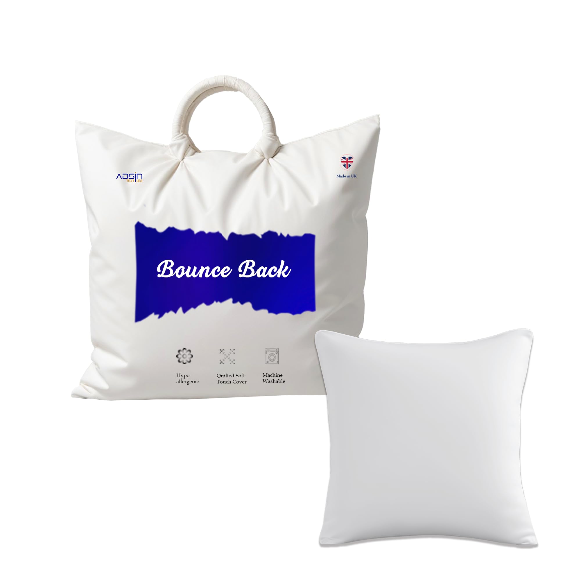Set of 1-28cm x 28cm Odd Size Hollowfibre Cushion Pads New White Inners Stuffer Square Pillow Insert Sofa Throw Hypoallergenic (Pack of 1 | 11" x 11")