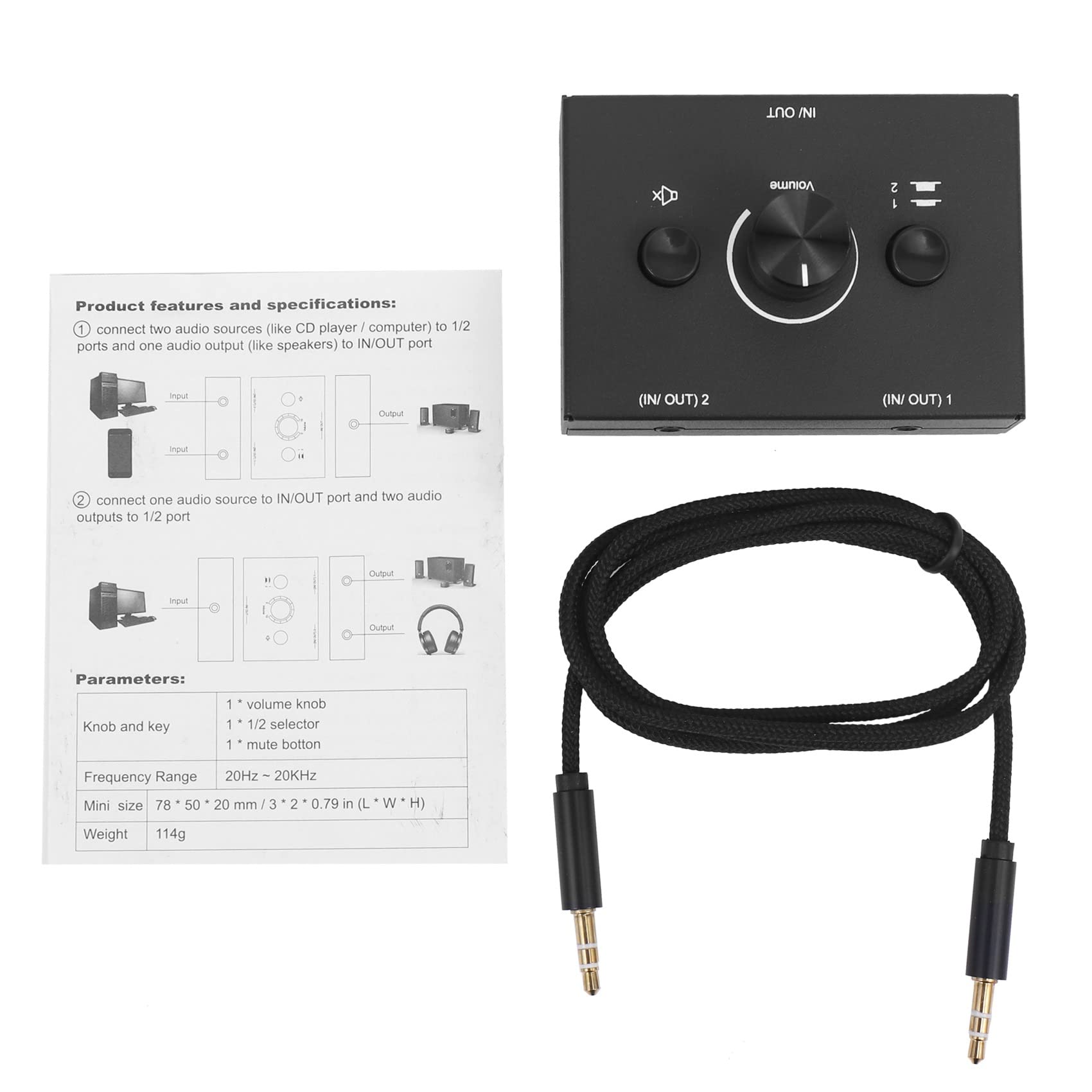 Amazon | Dovhmoh オーディオセレクター 3.5mm イヤホン分配器