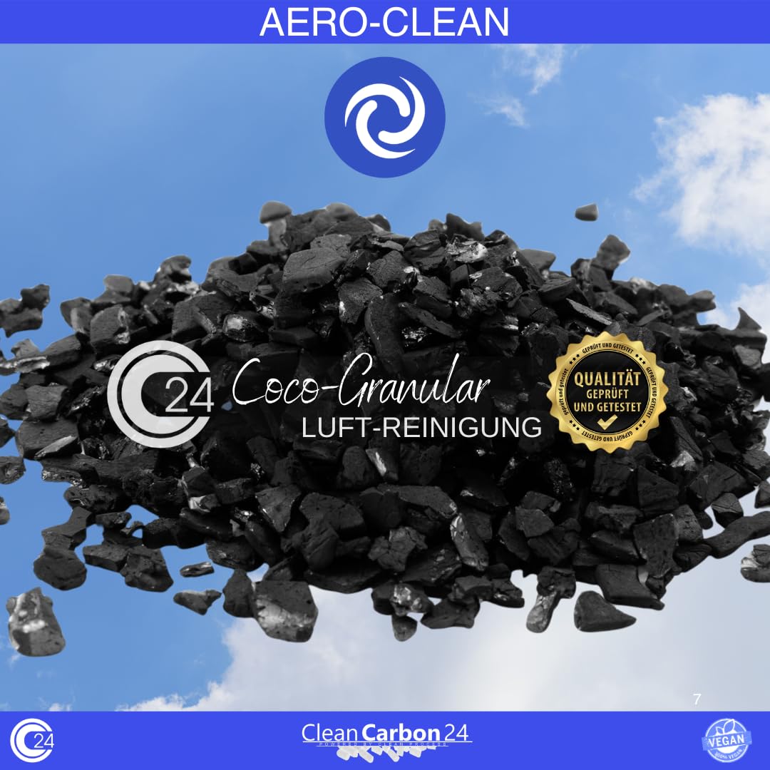 2,5 litri di granulato di carbone attivo da gusci di noce di cocco per la purificazione dell'aria (3,4-4,8mm / 4x6mesh)