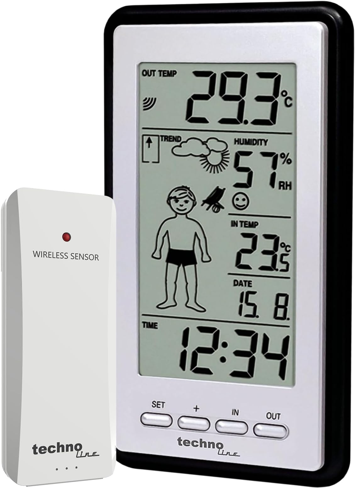 Technoline WS 9632-IT Weather Station with cllock (manual setting)