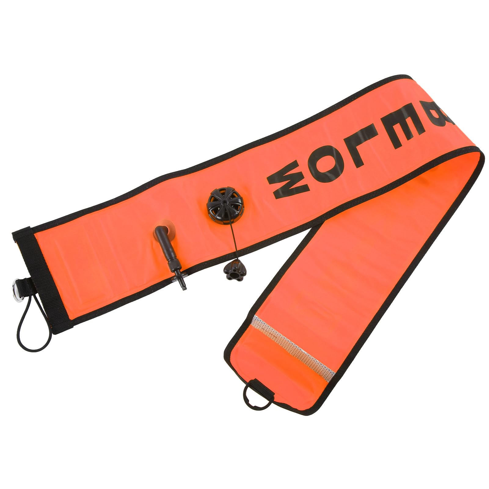120x15cm Diving Marker Buoy High Visibility Inflatable Marker Signal TubePink Nylon Material Made Marker BuoySurface Marker Signal TubeScuba Diving (#1)