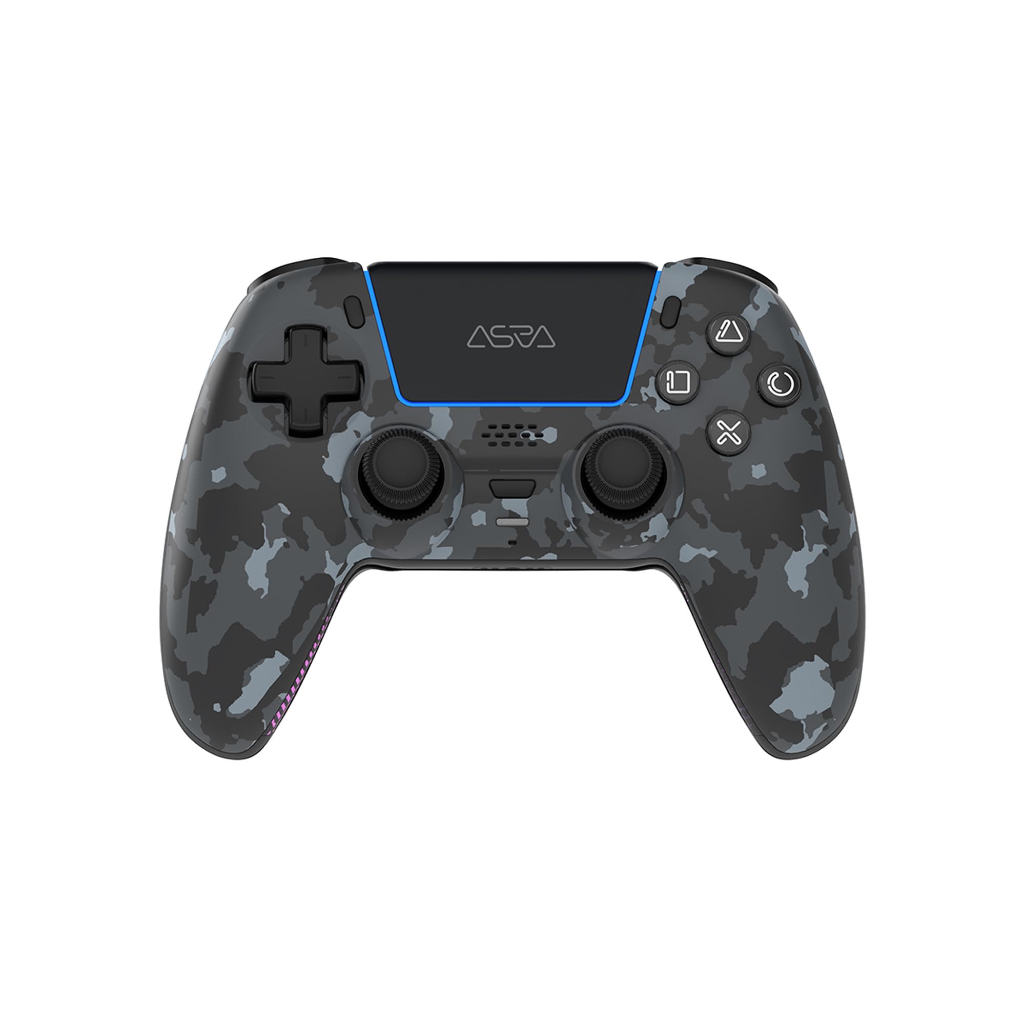 Photo 1 of ASRVA Gray Camouflage Wireless Gaming Controller for PS5/ PC/Steam & Mobile, Hall Effect Joystick & Triggers, 6-Axis Gyro, 1000mAh Battery, Programmable Back Buttons