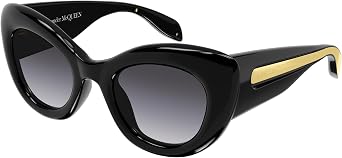 Alexander McQueen AM0403S Black/Grey Shaded 52/24/145 women Sunglasses
