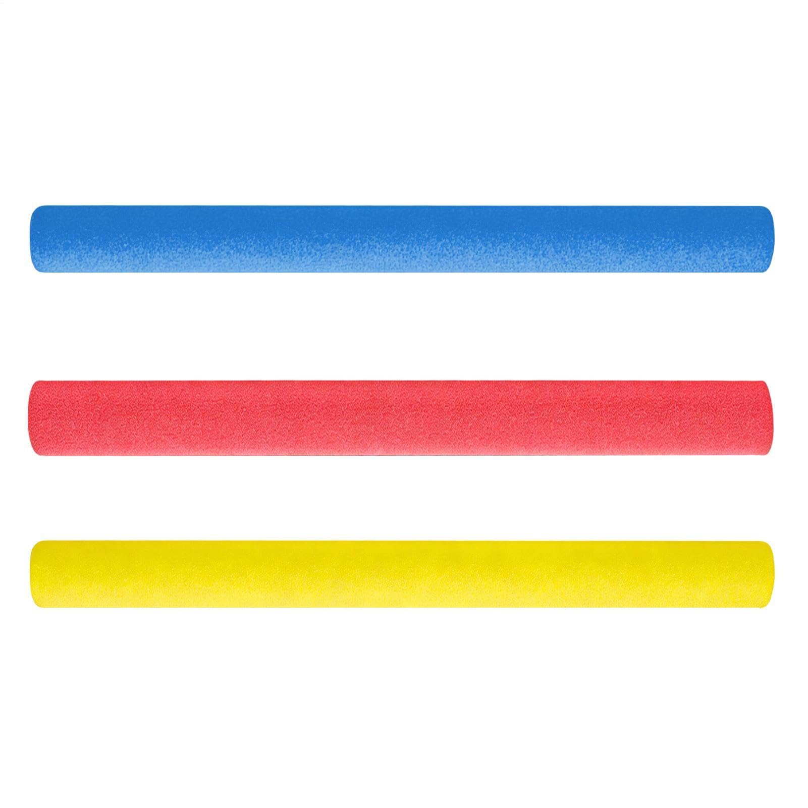3PCS Pool Noodles With Hole, Hollow Floating Swimming Noodle, Large Colorful Training Device, Swim Training Float, for Adult Children Outdoor Exercise Lake River Beach TrainingWater Game