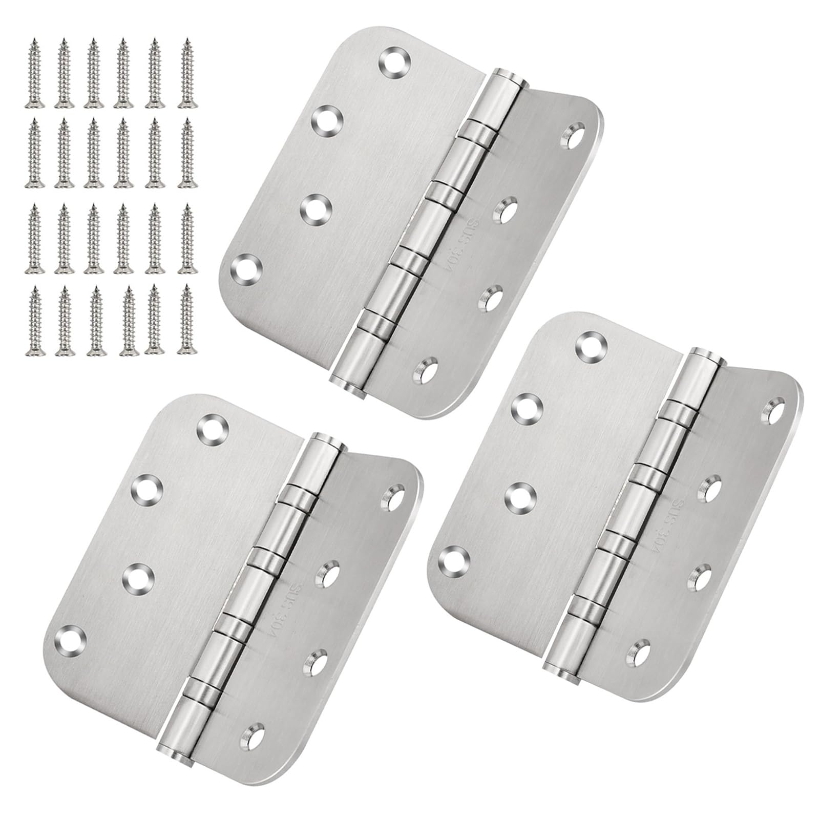 Qtanber 304 Stainless Ball Bearing Door Hinges