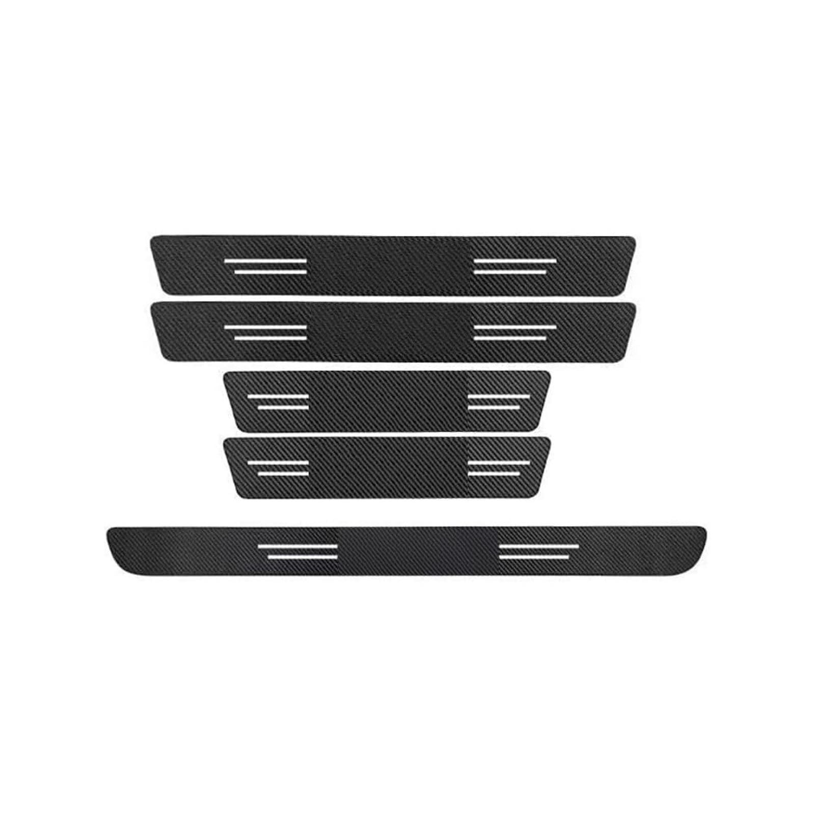 CDQSC 5 Pcs Car Door Sill Protector for Xpeng G9 2022-2024, Anti Scratch Carbon Fiber Threshold Edge Protective Sticker Accessories