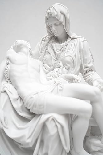 Miniatura 6 de Figura de escultura de Pieta de Miguel Ángel Jesús María de 10.5 pulgadas, hecha en Italia