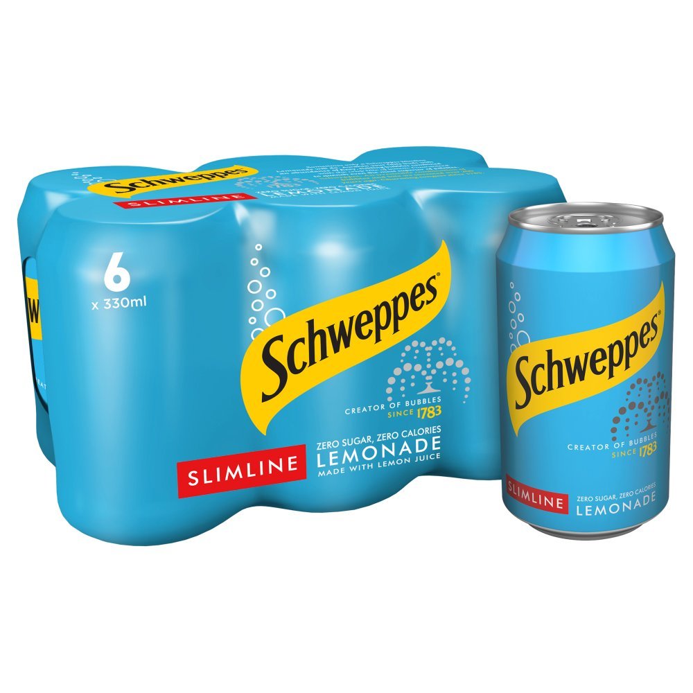 Schweppes Diet Lemonade 6 x 330ml Cans