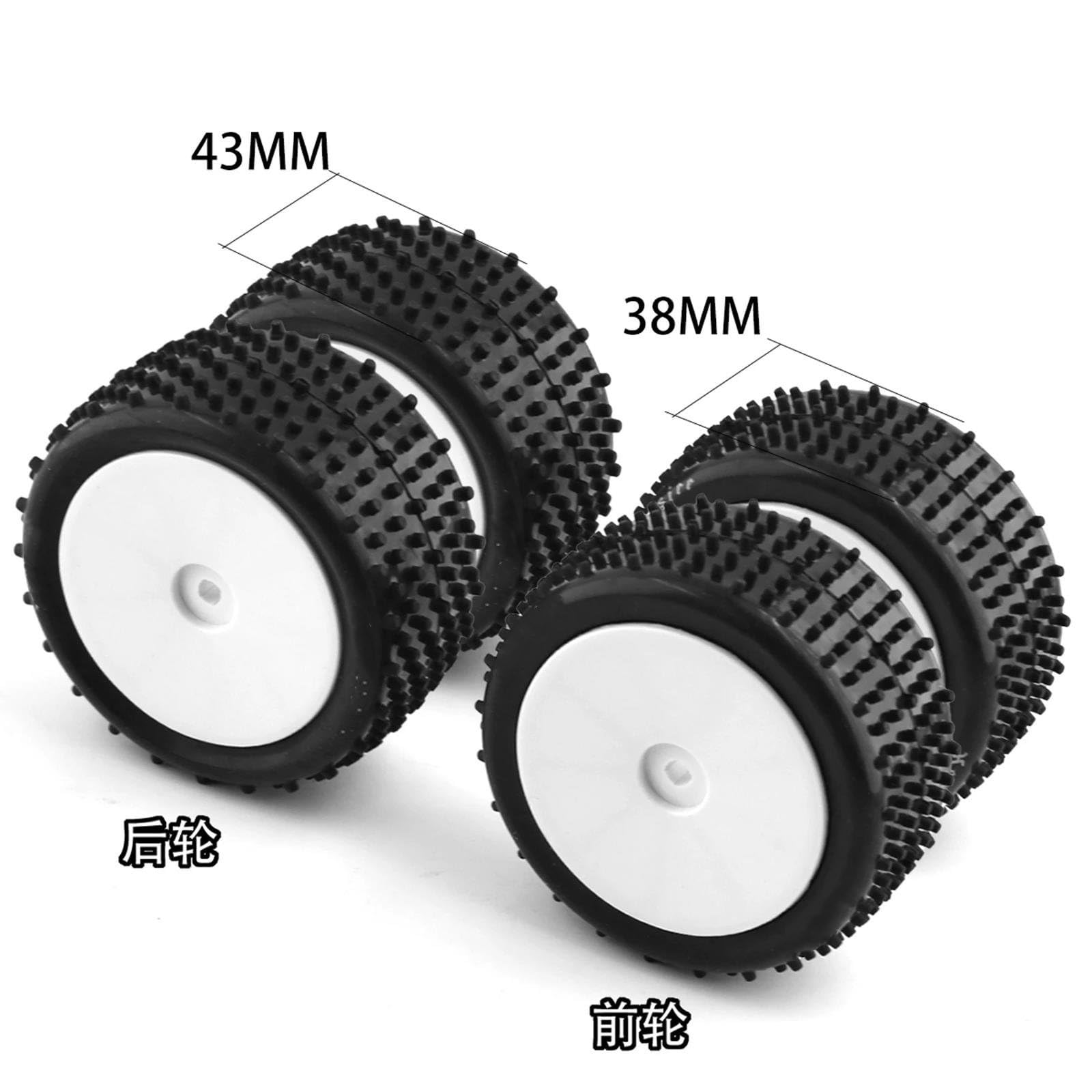 Neumáticos RC para 144001 144010 124019 104001 para HSP para HPI 1/10 RC Car Accesorios 4 Piezas 86 Mm Todoterreno para Neumáticos para Buggy