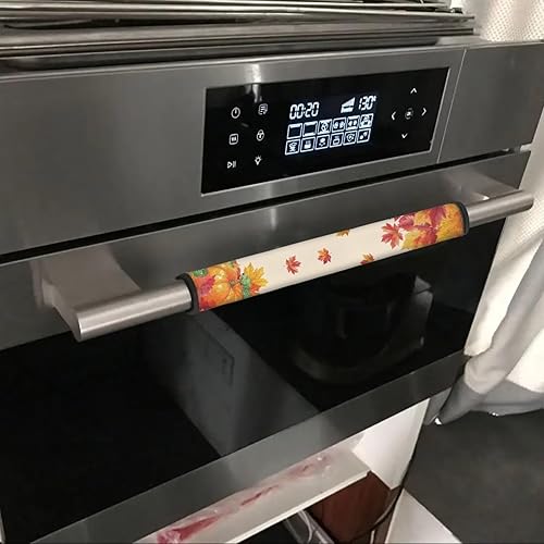 Miniatura 26 de Juego de 4 fundas protectoras de repuesto para manija de puerta de refrigerador con temática de té de la tarde para microondas, horno, refrigerador