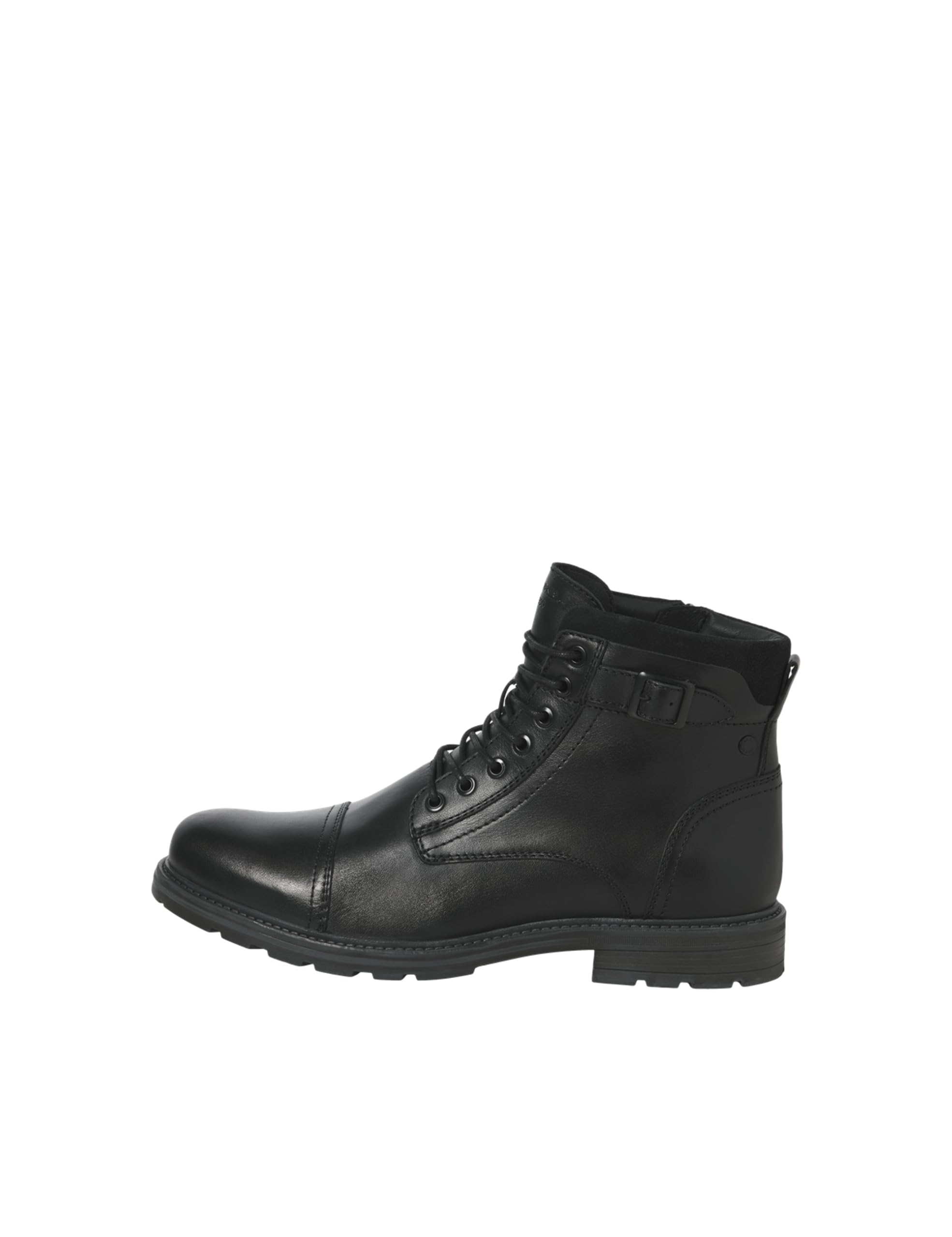 JACK & JONES Men's Jfwchatsworth Leather Boot Sn, Anthracite, 45 EU, charcoal, 11 UK