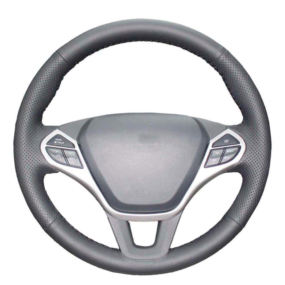 YHDNCG Car Steering Wheel Cover Hand-Sewn Black Leather,for Chery Arrizo 7 M16 car Interior
