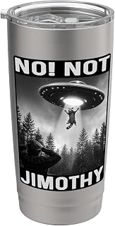 Silly Jimothy Raccoon Funny Alien Abduction UFO Meme Graphic Stainless Steel Insulated Tumbler