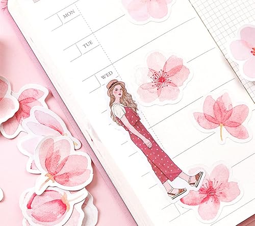 Miniatura 5 de MAFELOE 2 cajas90 piezas de calcomanías decorativas de caja pequeña, papel recubierto, calcomanías de álbum de recortes para manualidades, álbum,