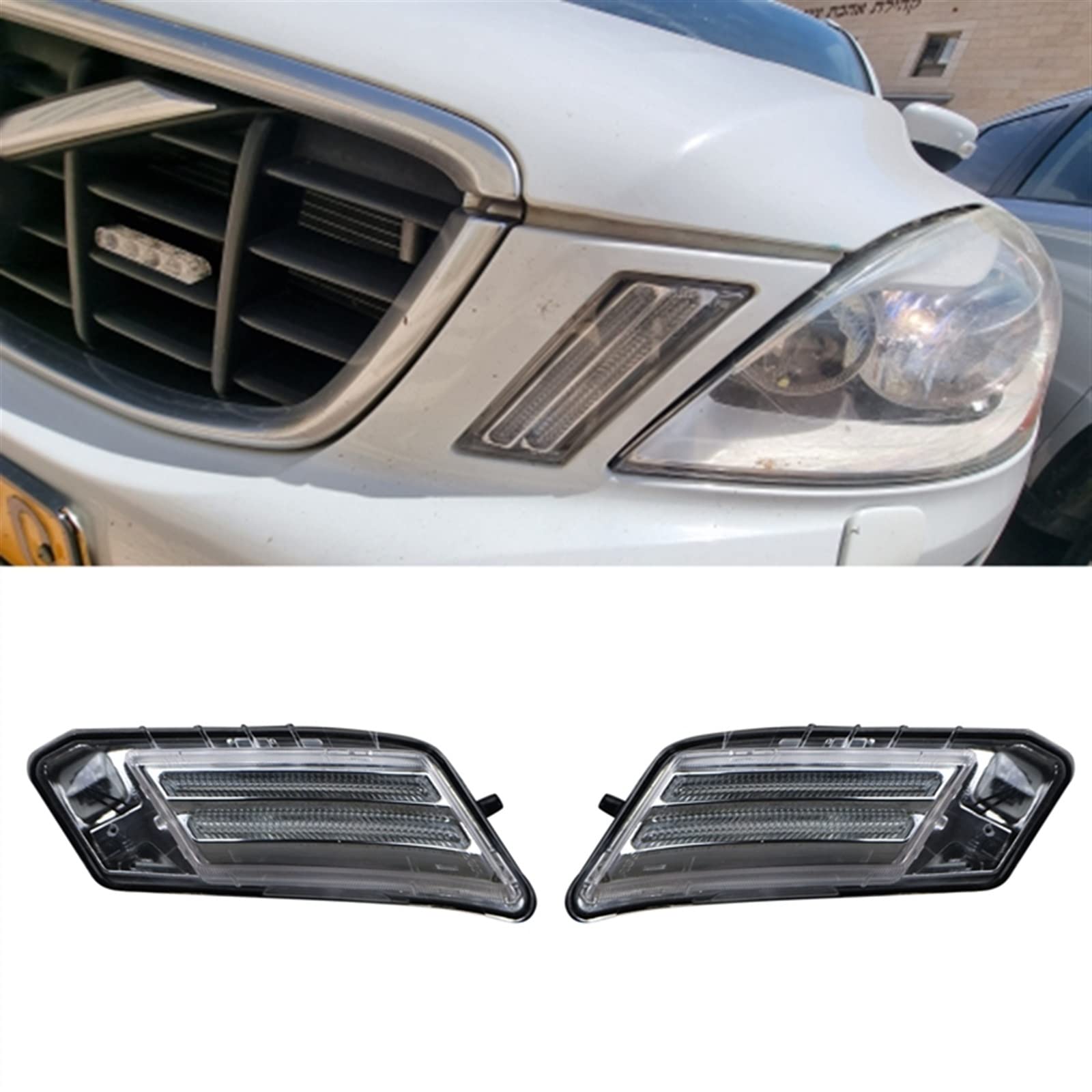Compatible Con Volvo XC60 2008 2009 2010 2011 2012 2013 Luz Estacionamiento Izquierda Derecha Coche Luz Indicadora Lateral Señal Giro Delantera Equipo OE: 31290874 31290873 intermitentes laterales