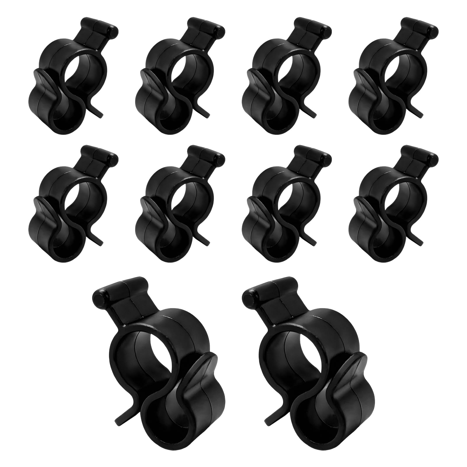 Sun Walker 10 PCS Awning Clip for Rope Light, Plastic S Hooks Slides into Awning Roller Bar Channel, Two Hanging Positions Ceiling Hook for Camper/Trailer String Lights, Car Accessories