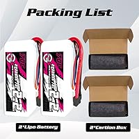 Vista 6 de CNHL 4S Lipo Battery 2200mAh 70C 14.8V Funda suave con enchufe XT60 para RC coche, avión, camión, barco, heli, avión Drone (paquete de 2)