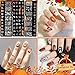 JUNEBRUSHS 10Pcs Thanksgiving Nail Stamping Plate Kit with 6Pcs Fall Nail Art Templates 2 Stamper 2 Scraper Nail Stamp Pumpkin Turkey Maple Leaf for Women Kid Holiday Nail Art Decoration