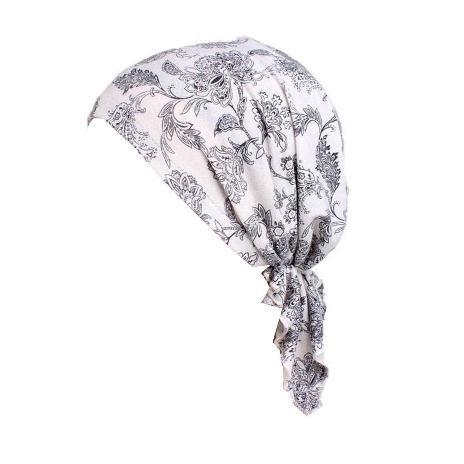 Qhome Cap Women's Tjm-277-6 Qhome Cotton Bandana Scarf Pre Tied Chemo Hat Beanie Turban Headwear For Cancer Patients Turbante, In