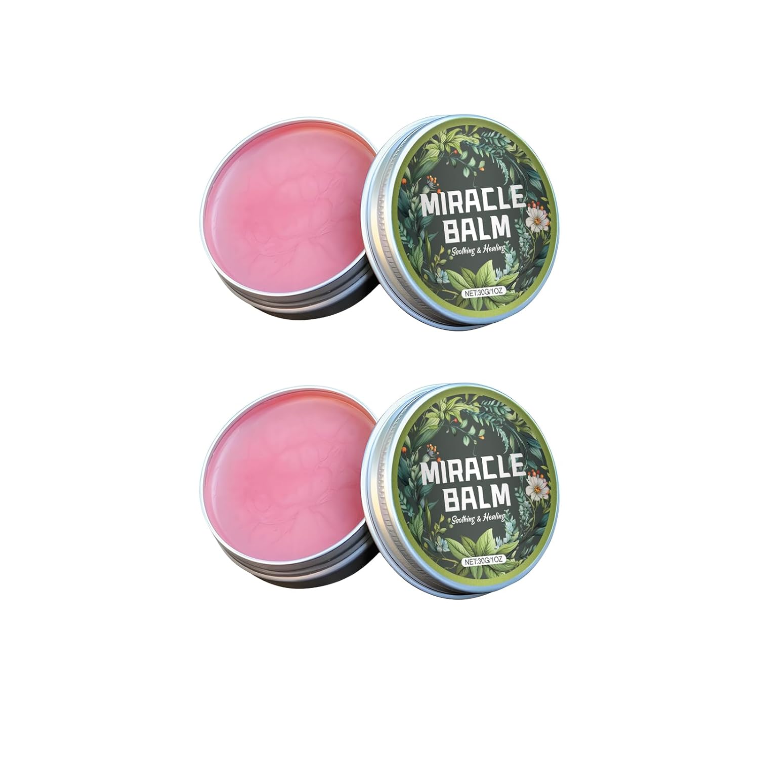Miracle Balm, 2 Pack Organic Miracle Balm, Natural Ingredients, Cream for Legs, Arms, Back Relaxed and Comfortable, Gentle and Skin-Friendly