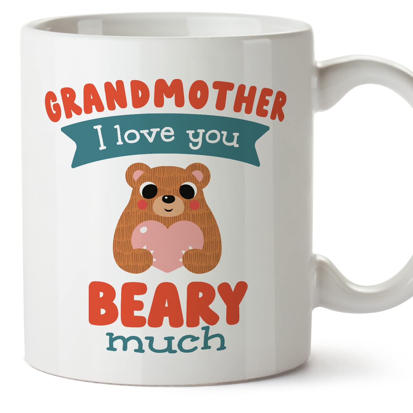 MUGFFINS Grandmother/Grandma Mug - in English - Love You Beary Much - Funny Gift for Grandmother's Day - Ceramic 11oz Mug