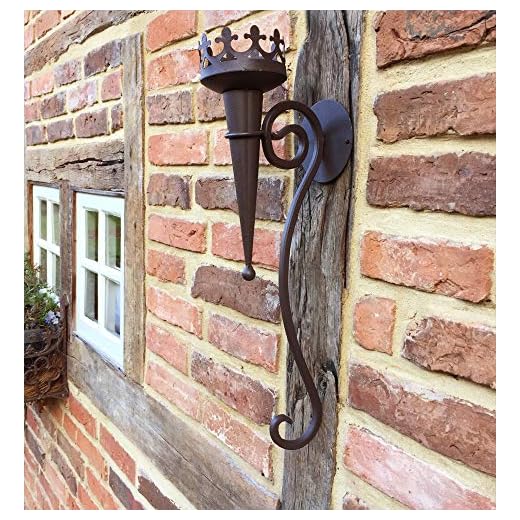 Antikas - Belle torche médiévale, torche murale, chandelier, lampe murale