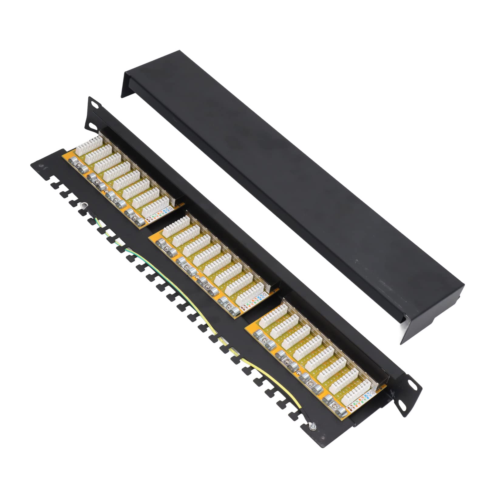 24-portowy Ekranowany Panel Krosowy Cat6 Sieciowy Panel Krosowy RJ45 Łącznik Krosowy z Wymiennymi Wymiennymi Gniazdami