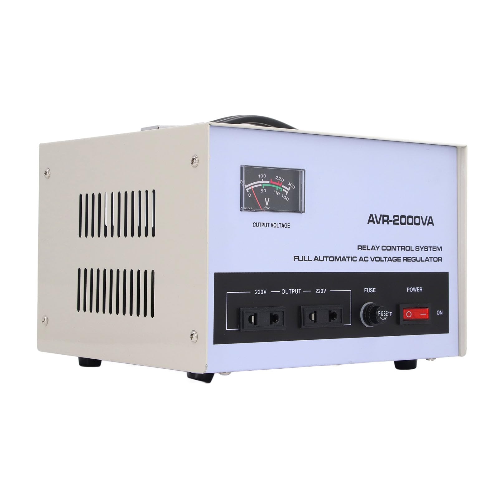 Trasformatore Step Up Down, Regolatore Automatico di Tensione Presa Universale Ingresso 160‑250 V Uscita 220 V per Elettrodomestico (Spina europea)