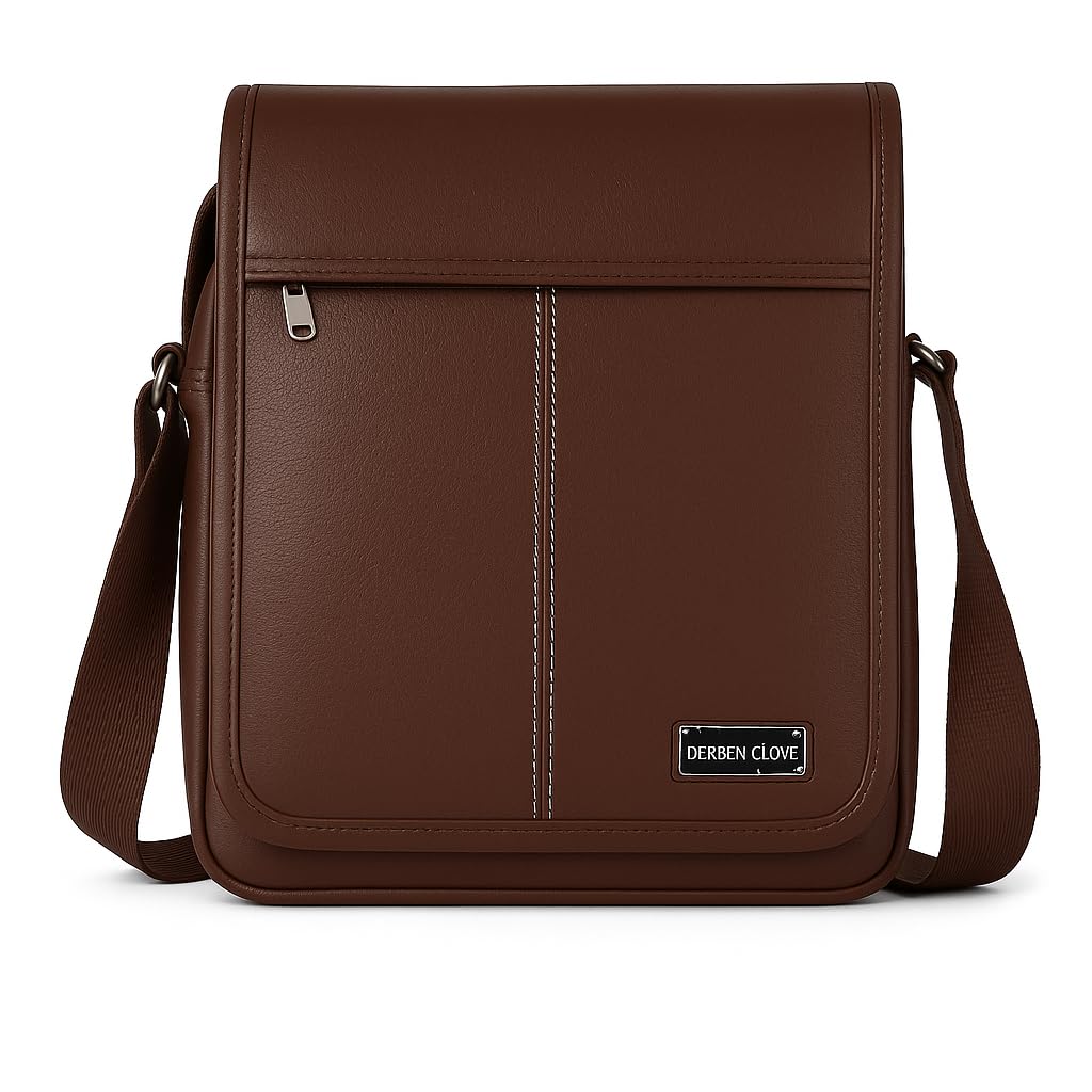 Office Travel Messenger For Men and Women | Side Sling Office leather handbag Shoulder Tablet Money Bag daily office going purpose For Men and Women Black-image-17