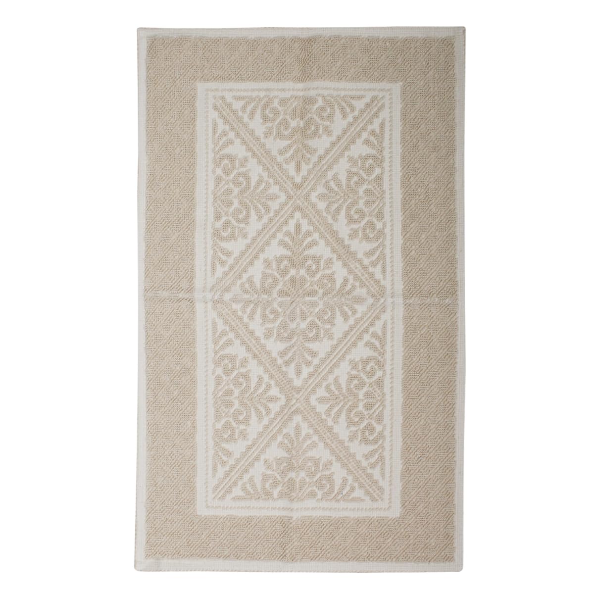 Set Tappeti Bagno Sardo Tris 3 Pezzi – Cotone Morbido Per Doccia, Bidet E Water, Colore Beige, Misure 50x80 E 40x50 Cm