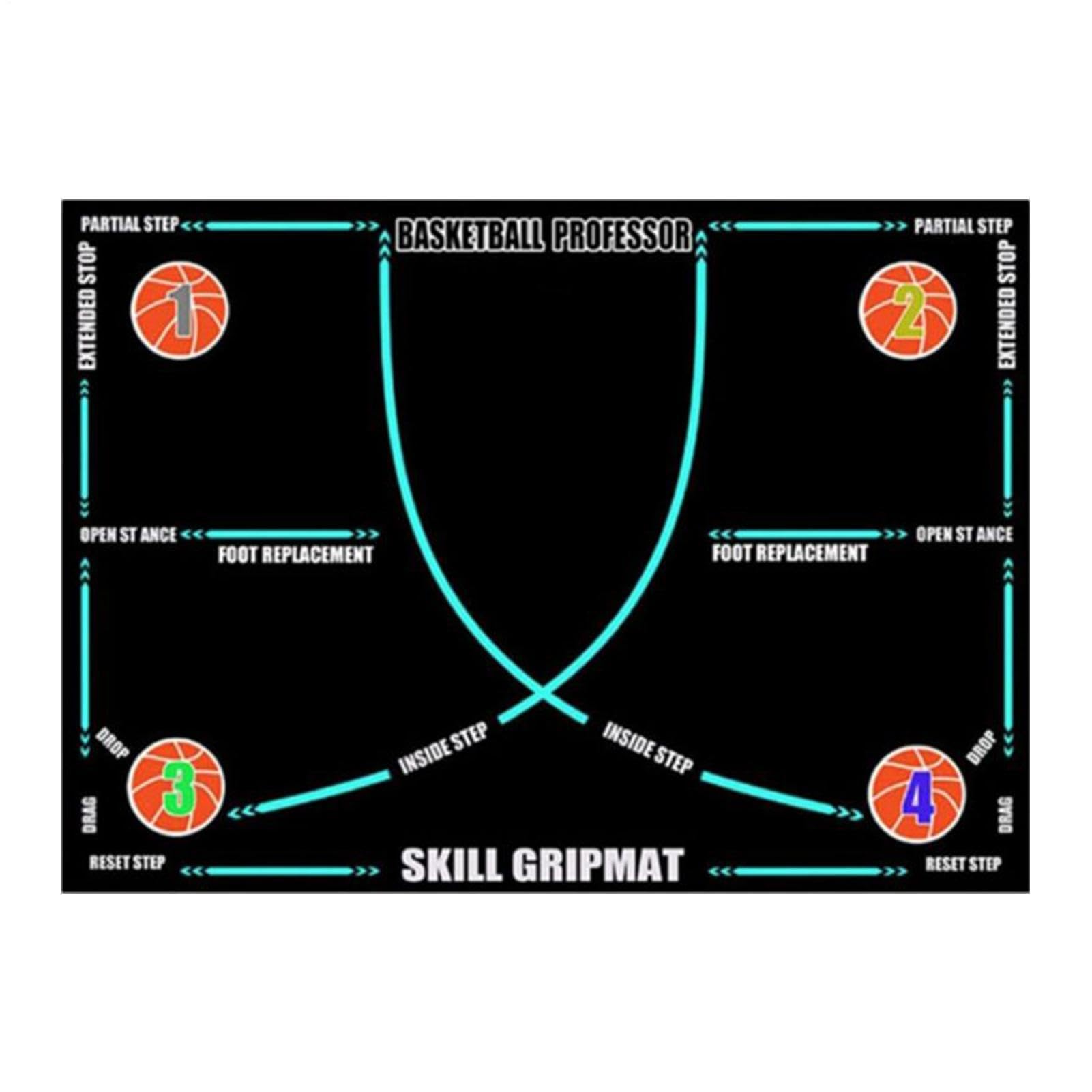 Tappetino da allenamento per pallacanestro, attrezzatura da allenamento per pallacanestro, per bambini, adolescenti, giocatori, atleti, squadre scolastiche, allenatori, appassionati di fitness, casa