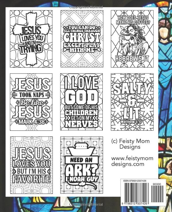 Half Holy - Half Hood: A Funny Christian Adult Coloring Book for Sassy, Faith-Filled Women Who Love Jesus and a Little Bit of Chaos: 50 Unique Designs ... Sayings for Women Who Balance Grace and Grit image 3